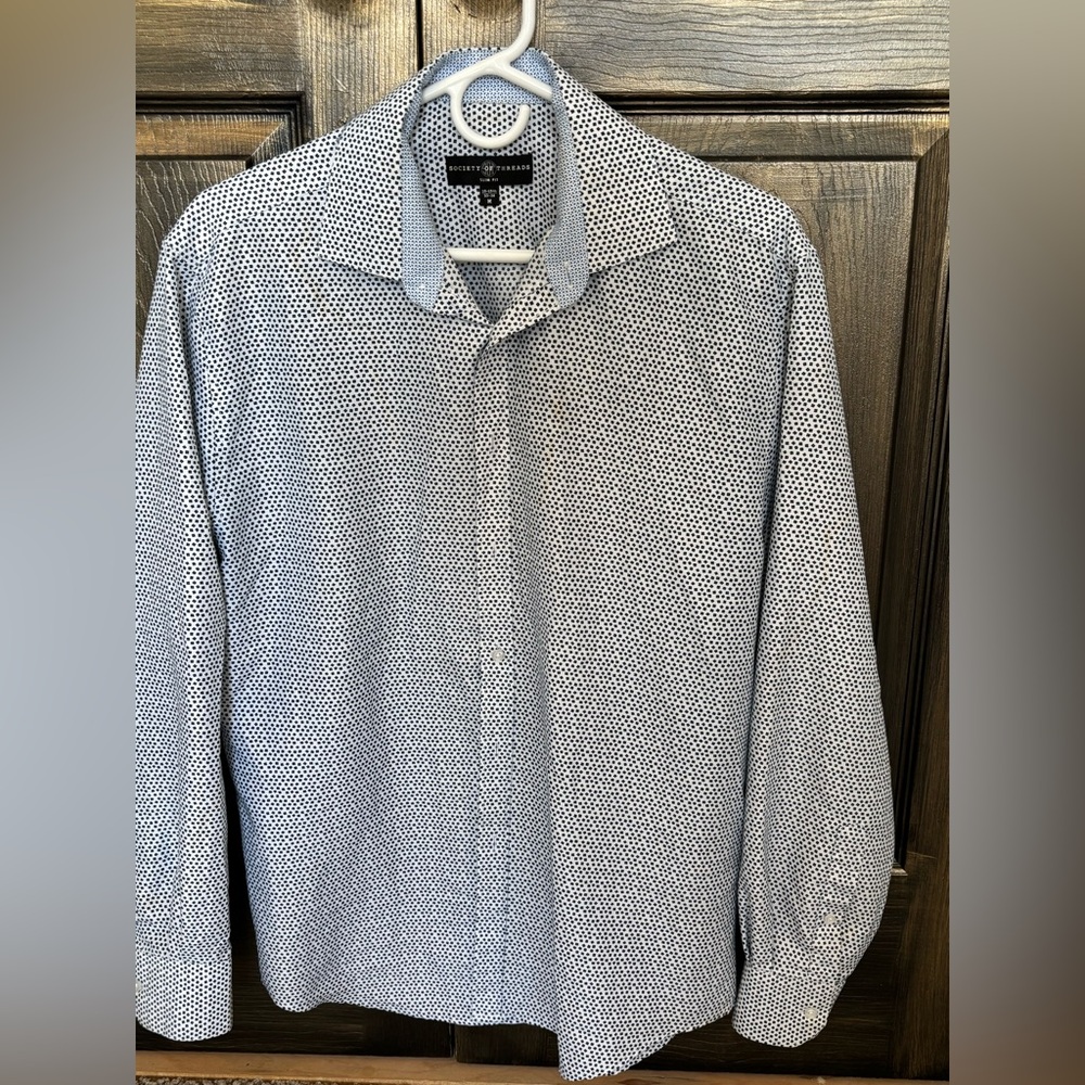 Society Of Threads Light Blue Dress Shirt